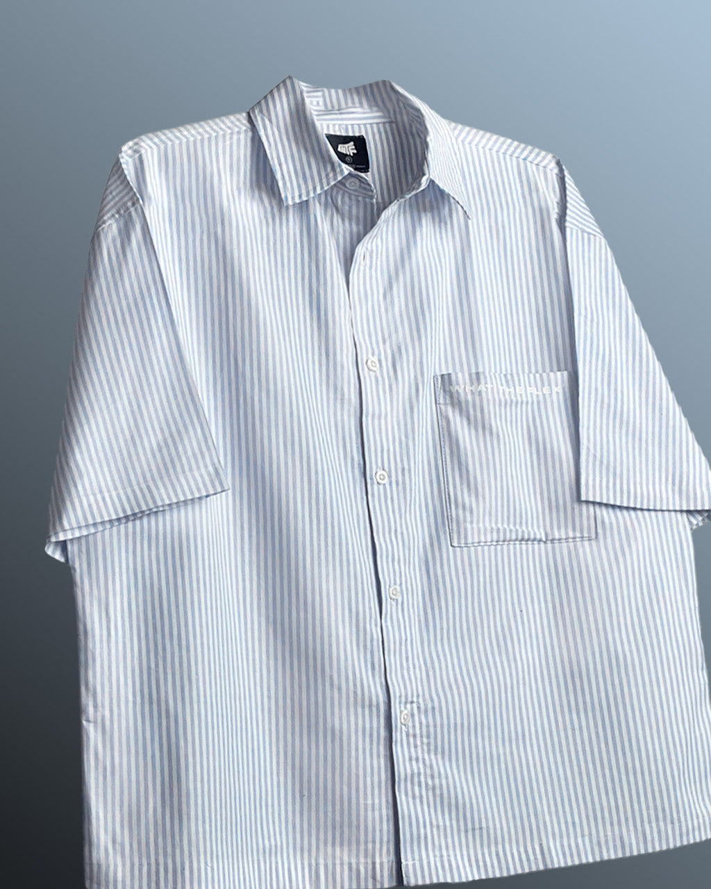 Big Plans Blue and White Half Sleeves Striped Shirt