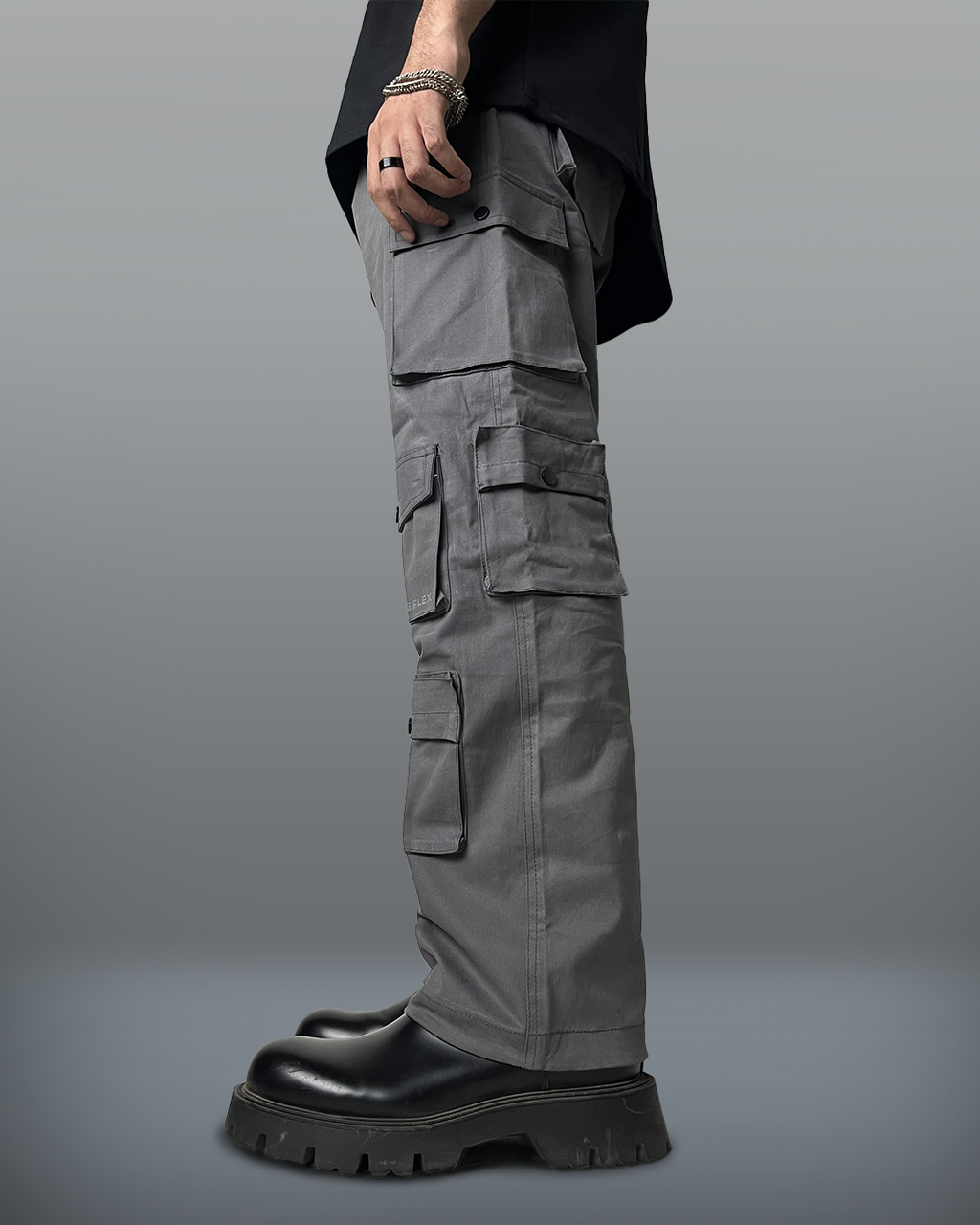 Charcoal Grey 12 Pocket Cargo Pants - Exclusive