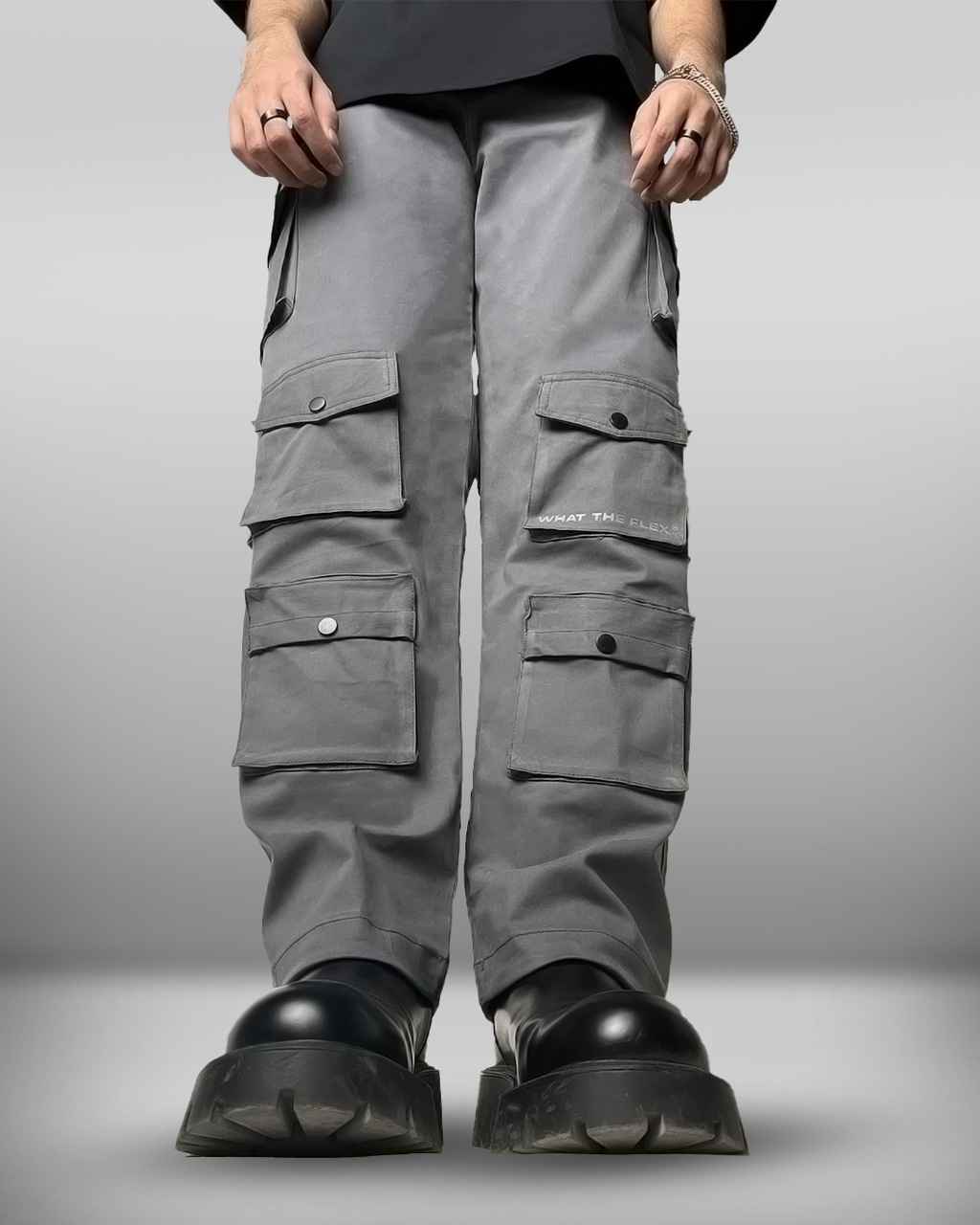 Charcoal Grey 12 Pocket Cargo Pants - Exclusive