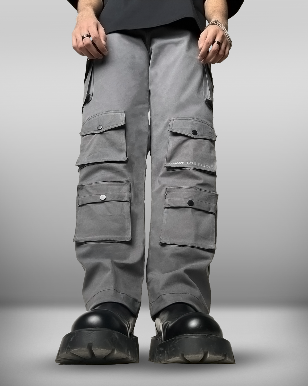 Charcoal Grey 12 Pocket Cargo Pants - Exclusive