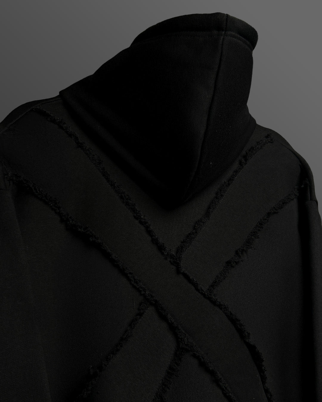 Fearless Black Boxy Fit Hoodie