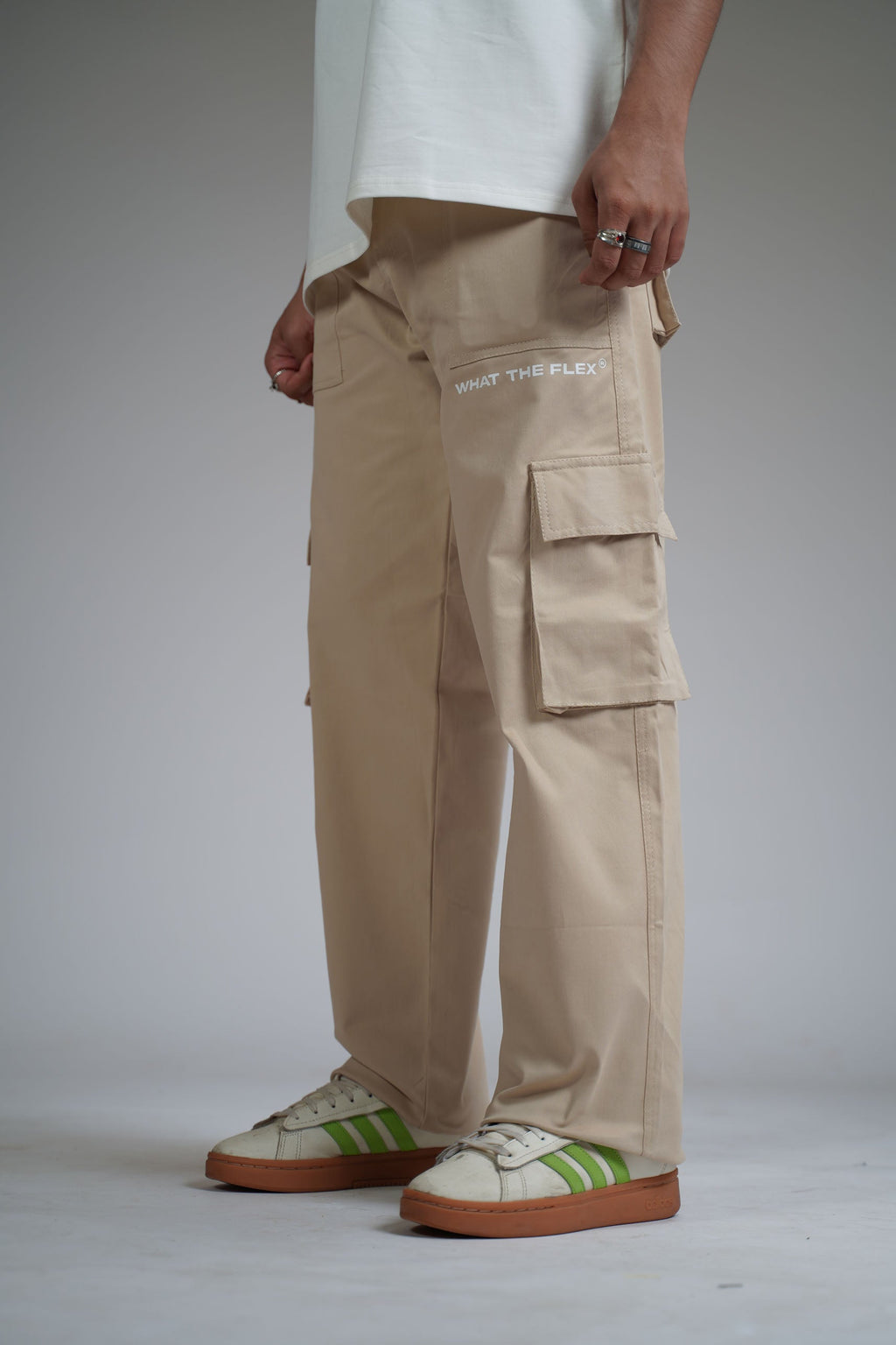 Solid Beige Unisex Cargo