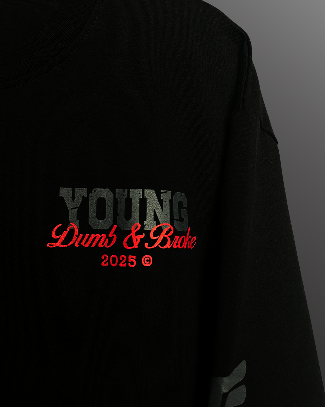 Young Black Boxy Fit T-Shirt