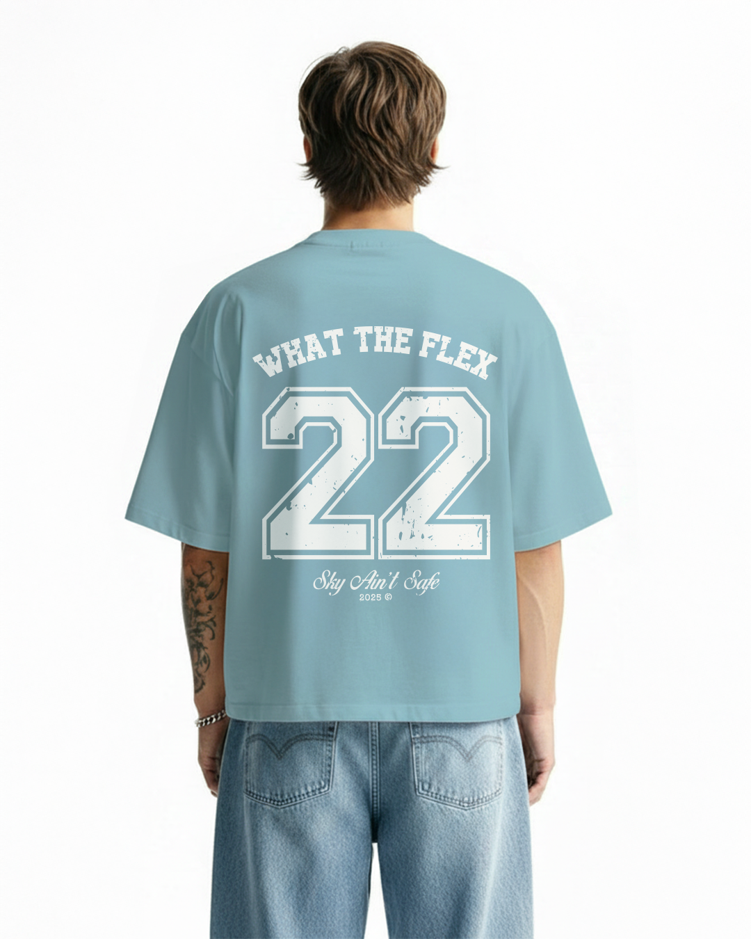 Rebirth Blue Boxy Fit T-Shirt