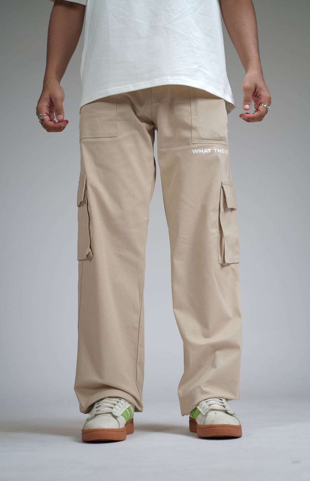 Solid Beige Unisex Cargo