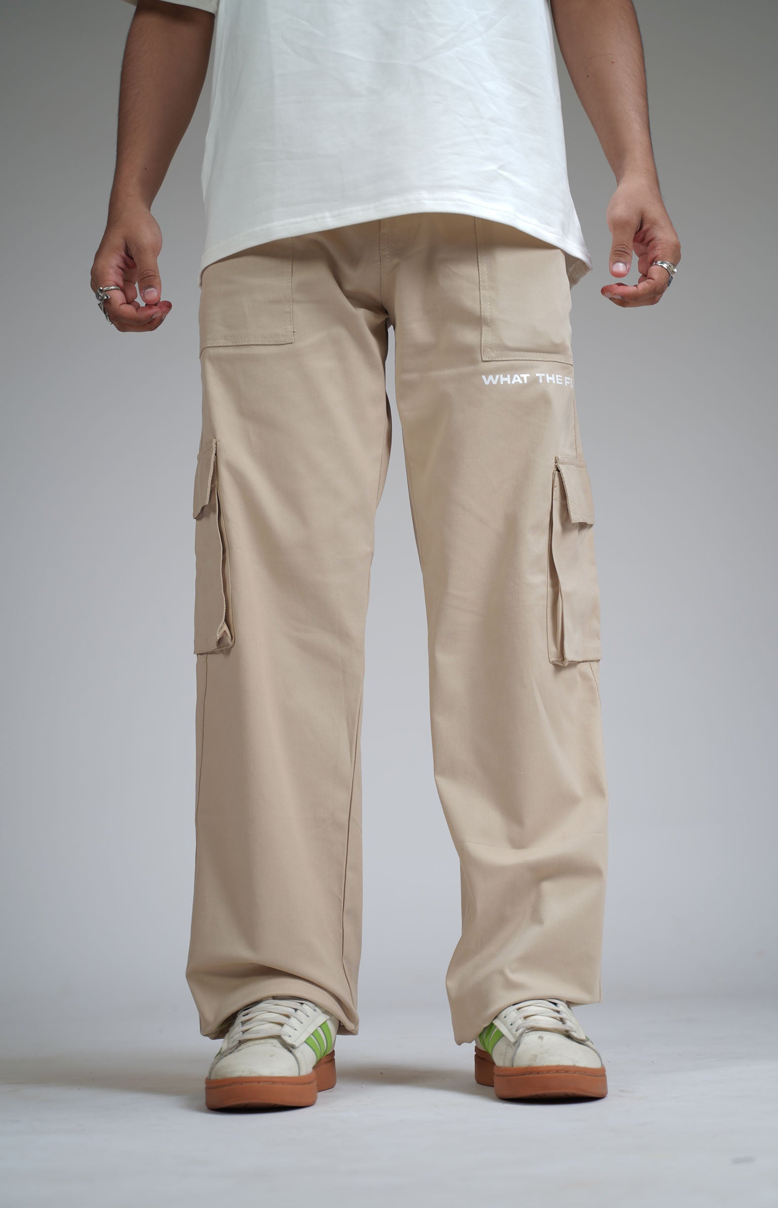 Solid Beige Unisex Cargo