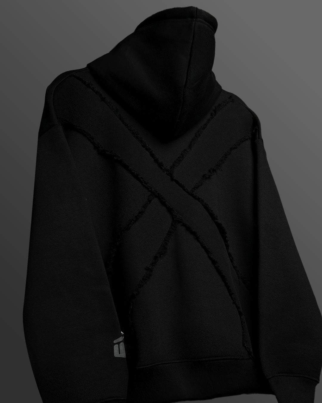 Fearless Black Boxy Fit Hoodie