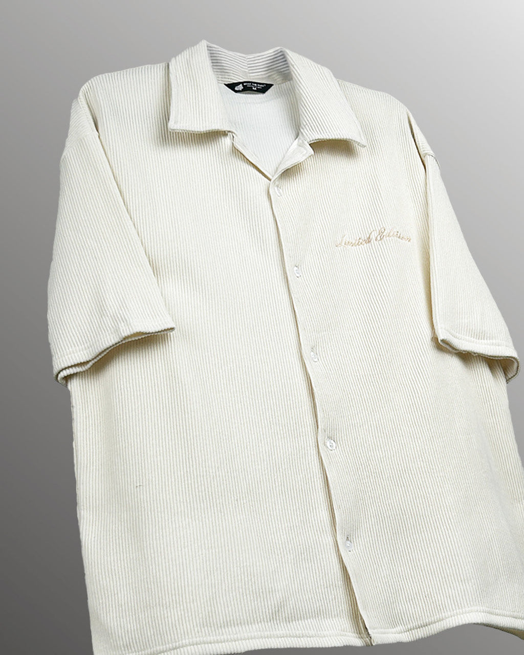 Cream Ribbed Shirt