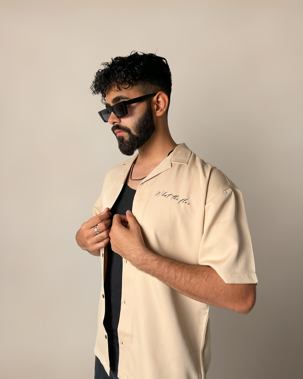 Flowers & Shadows Bowling Shirt