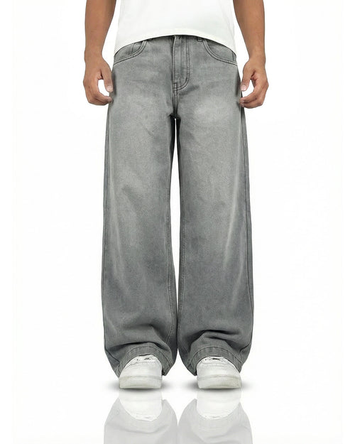 Ash Grey Baggy Denim Jeans