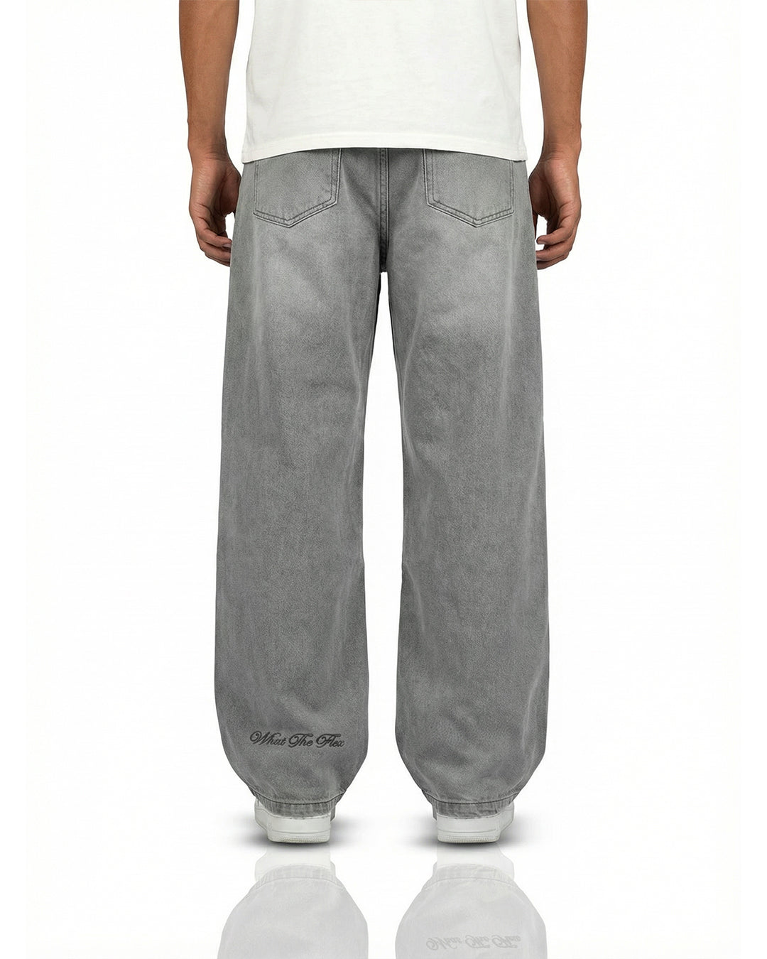 Ash Grey Baggy Denim Jeans
