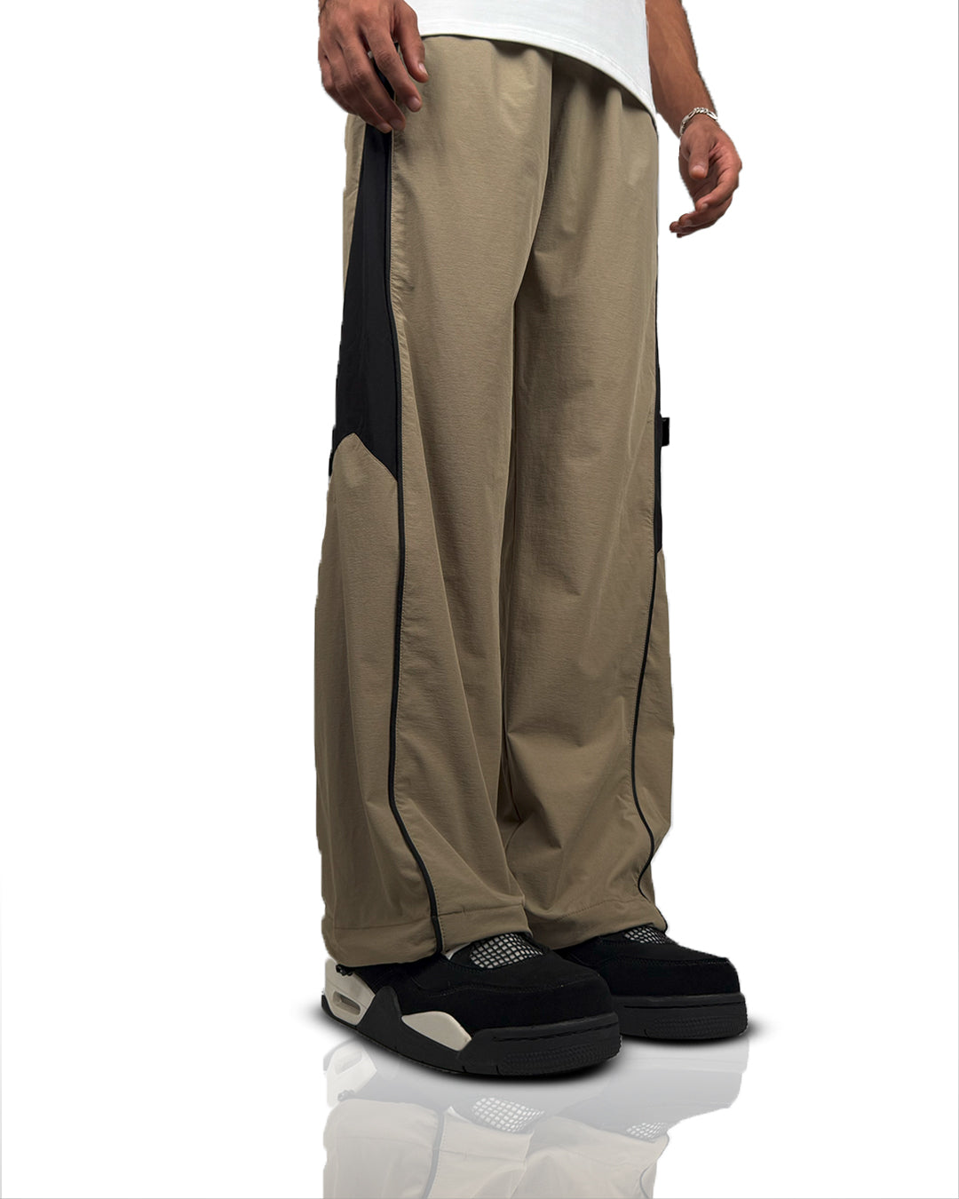Beige Core Parachute Pants