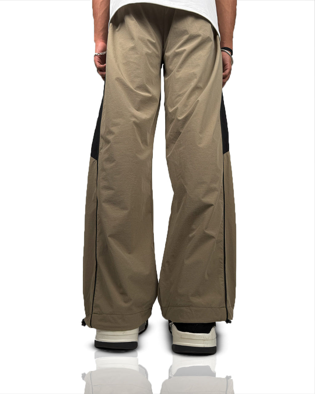 Beige Core Parachute Pants
