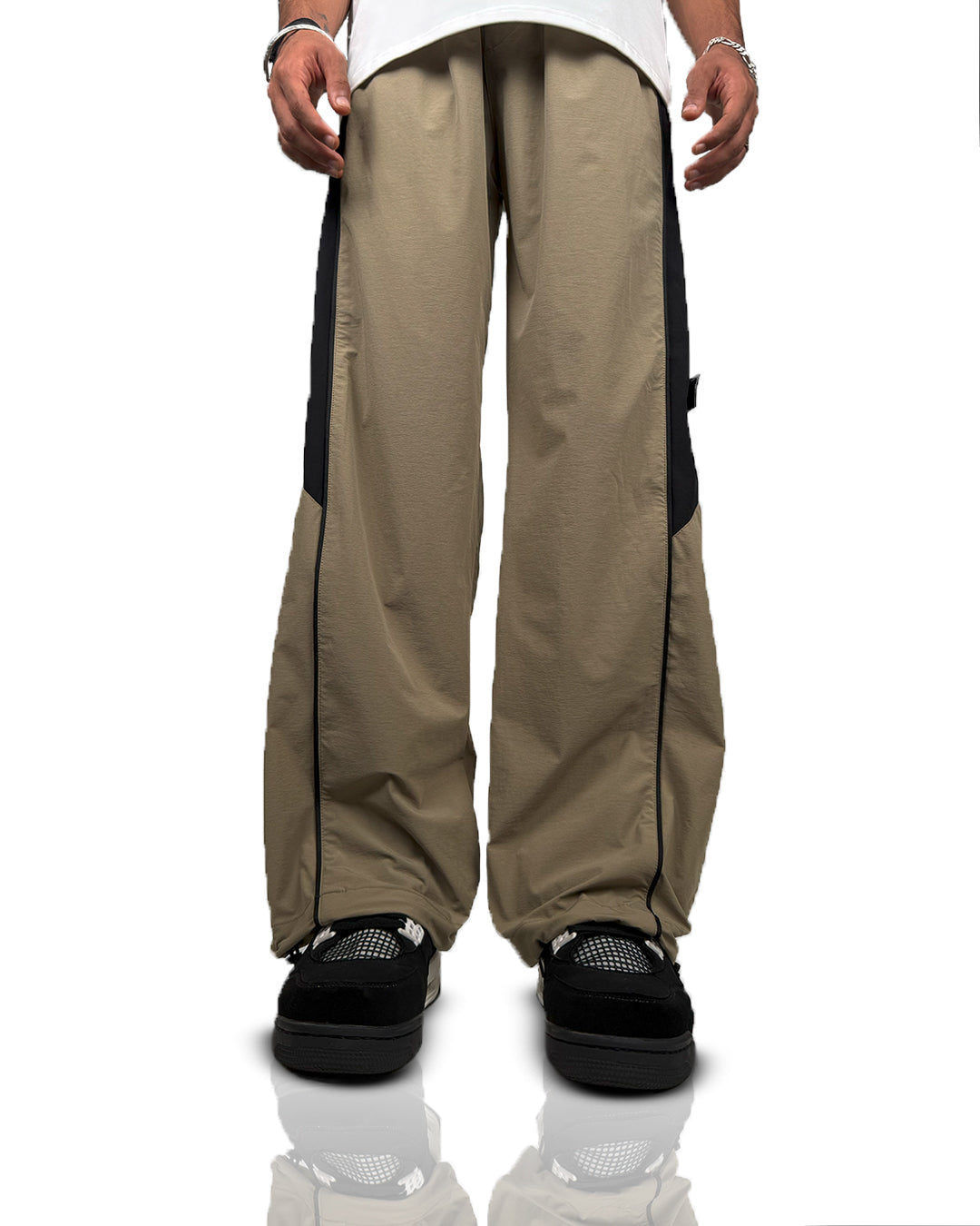 Beige Core Parachute Pants