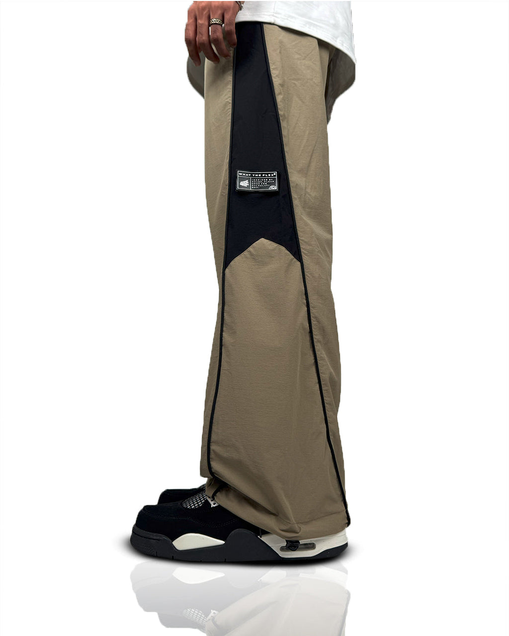 Beige Core Parachute Pants