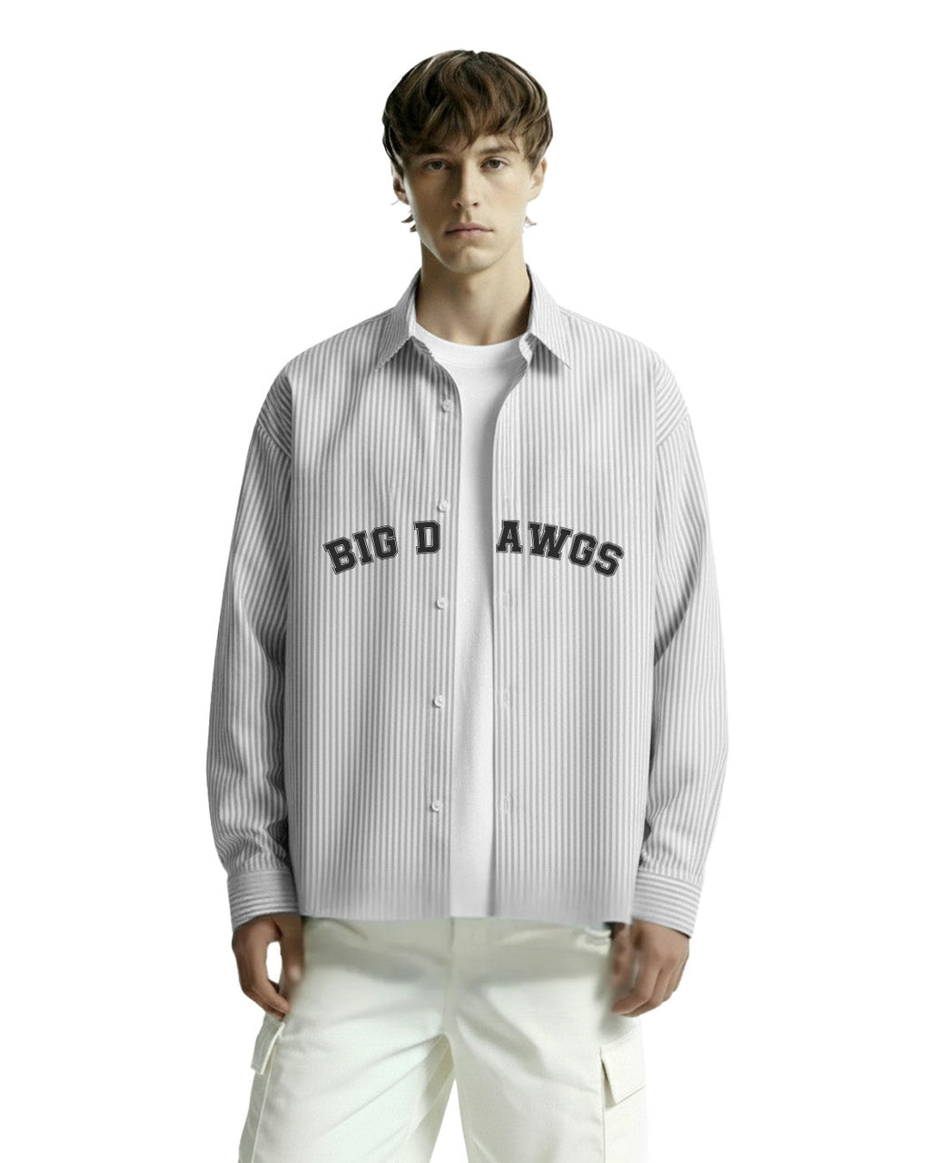 Big Dawgs Grey Striped Shirt