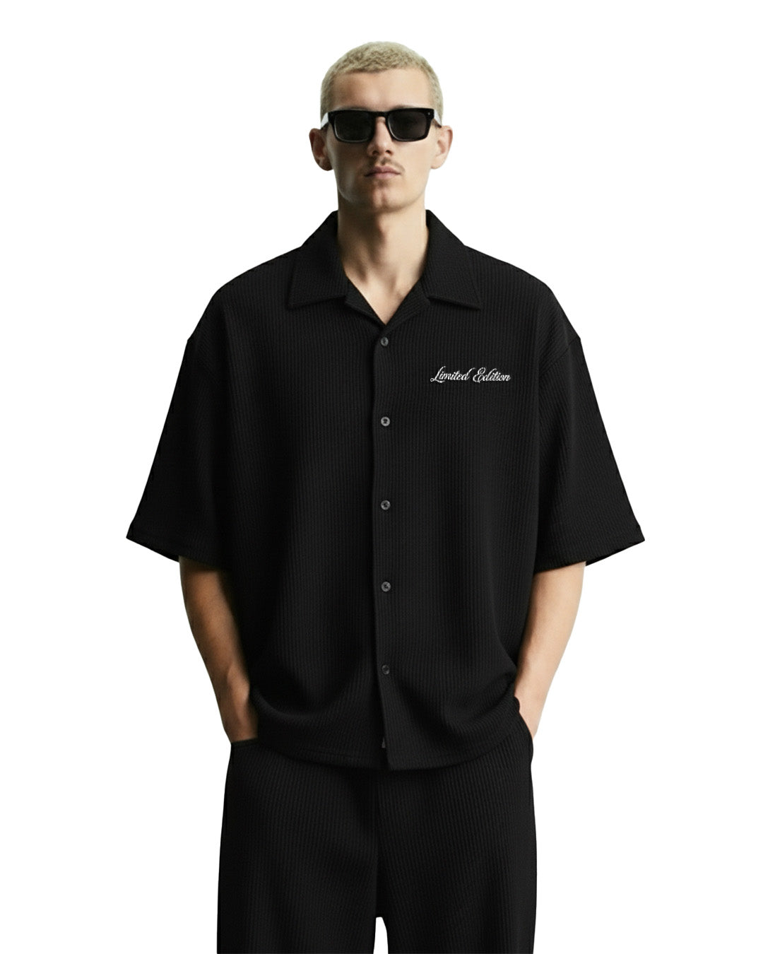 Black Ribbed Shirt