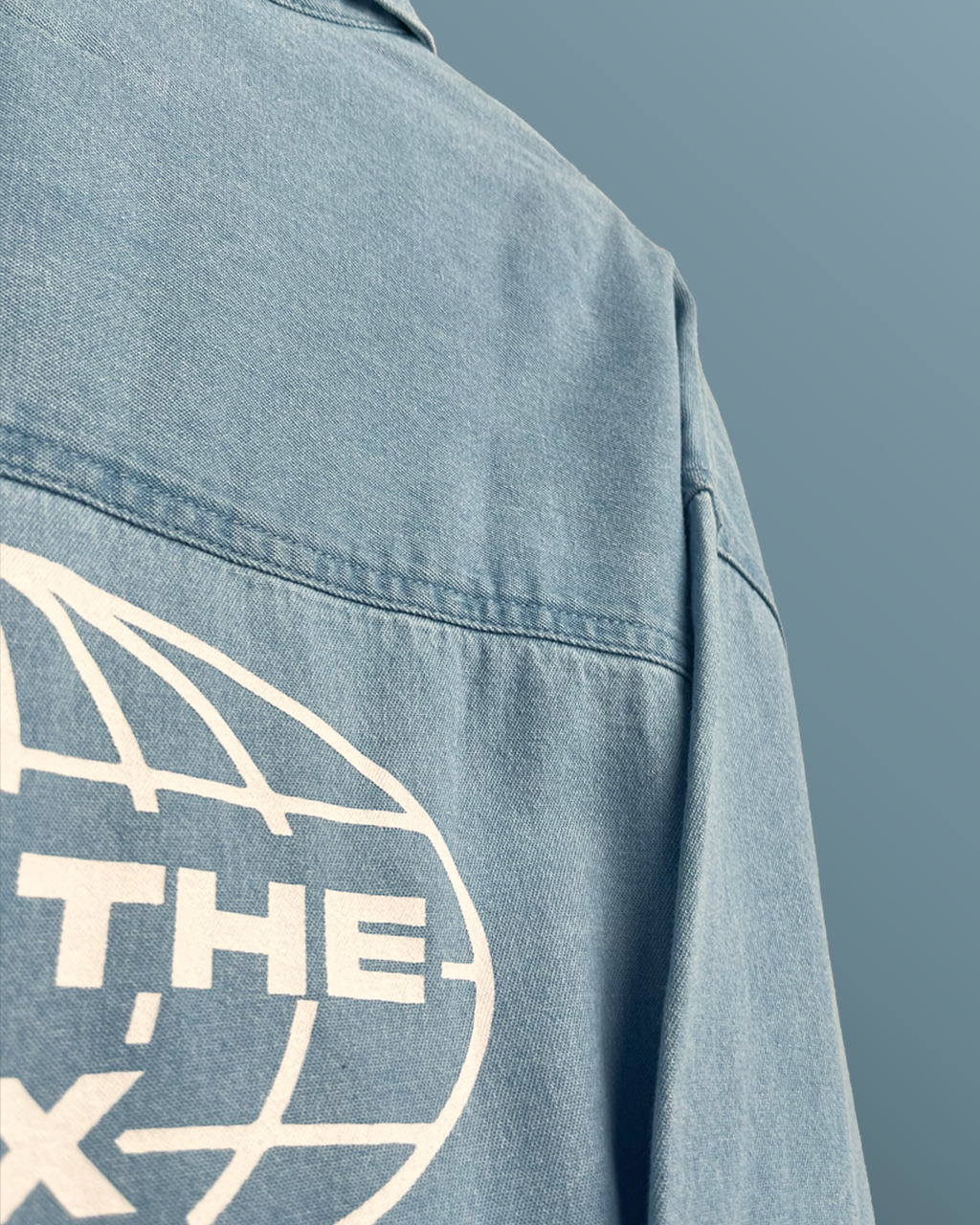 Flex Szn Blue Half Sleeve Denim Shirt