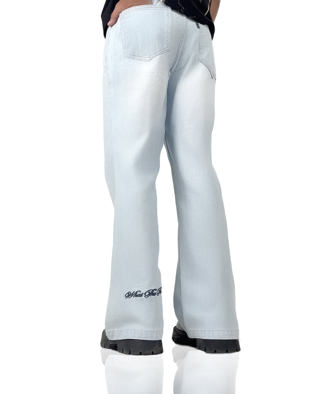 Blue Wide Flared Jeans