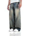 Burnt Blue Baggy Denim Jeans