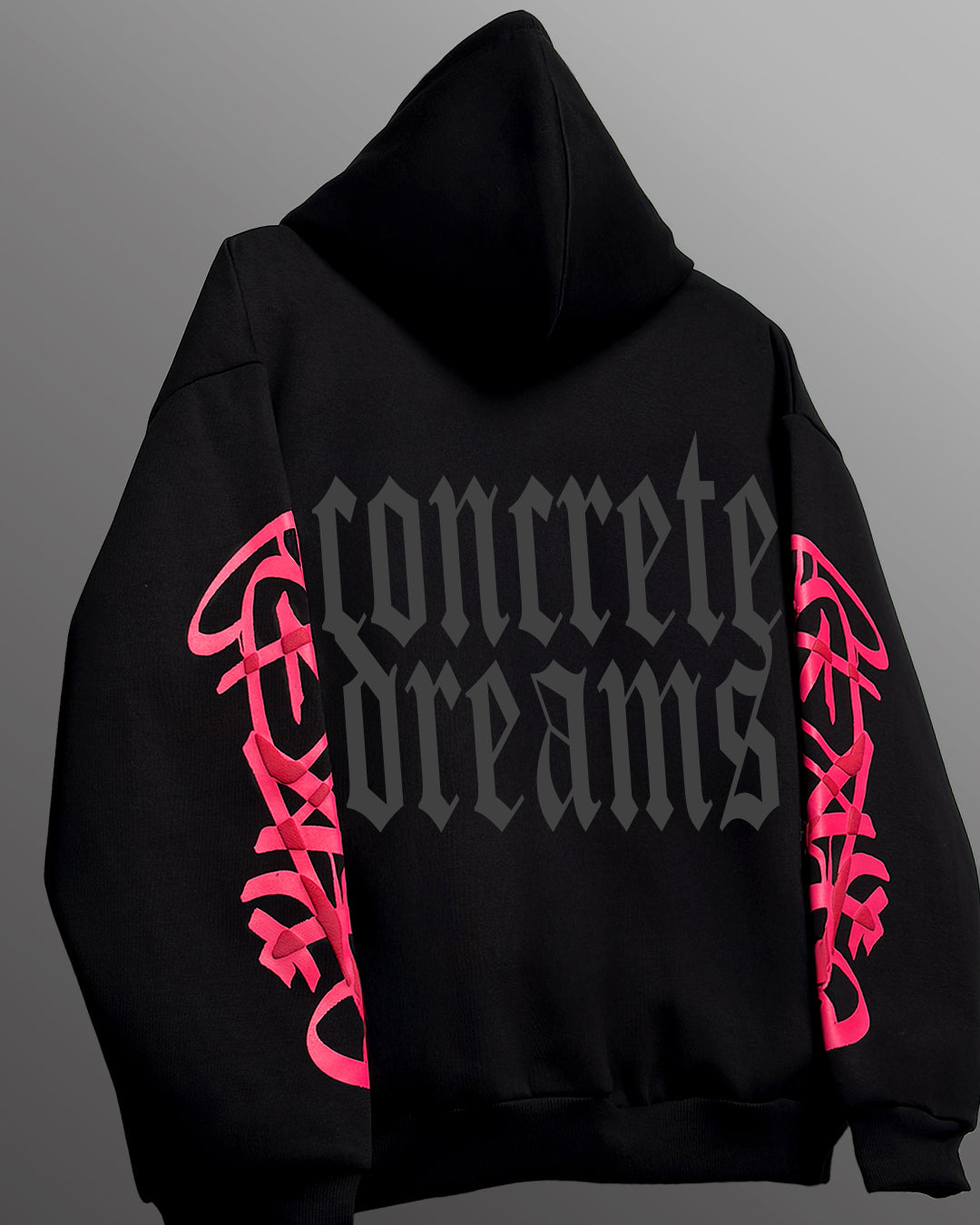 Concrete Dreams Black Zipper Hoodie
