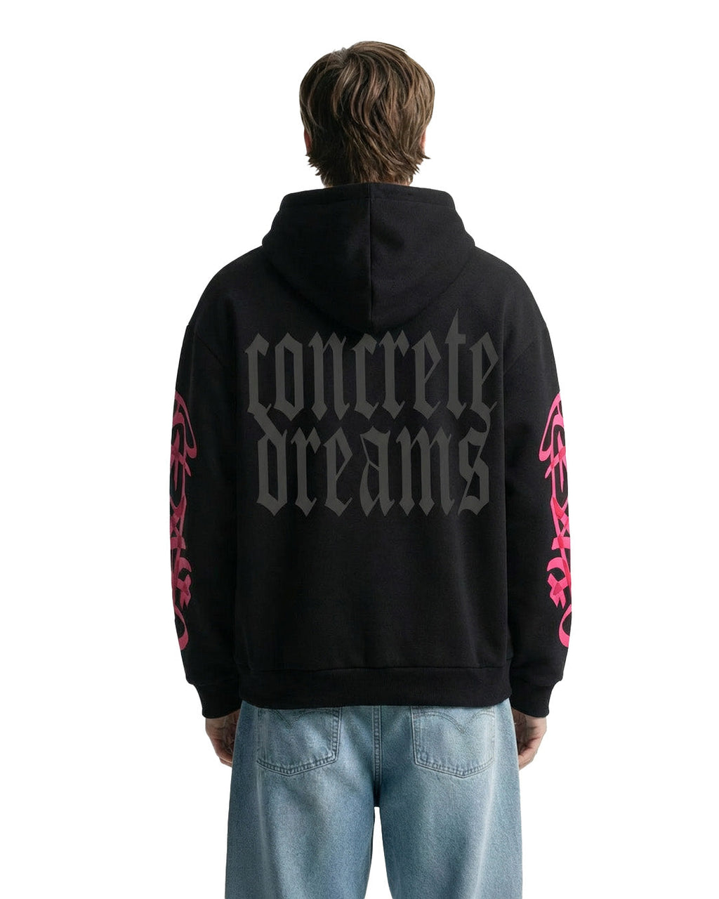 Concrete Dreams Black Zipper Hoodie
