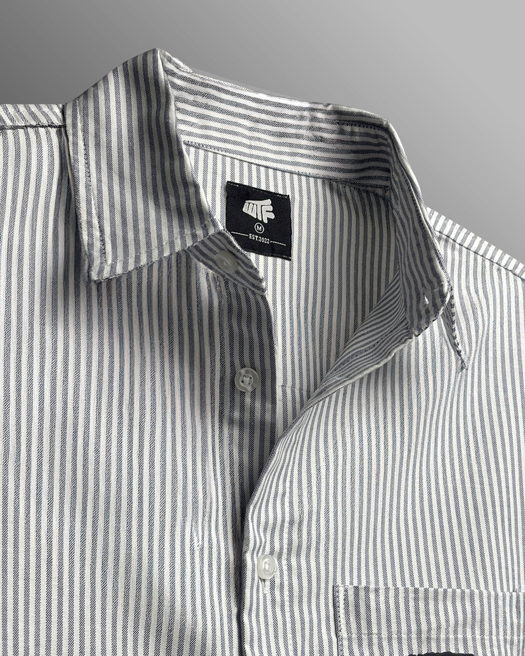 Classic Black Half Sleeves Striped Shirt