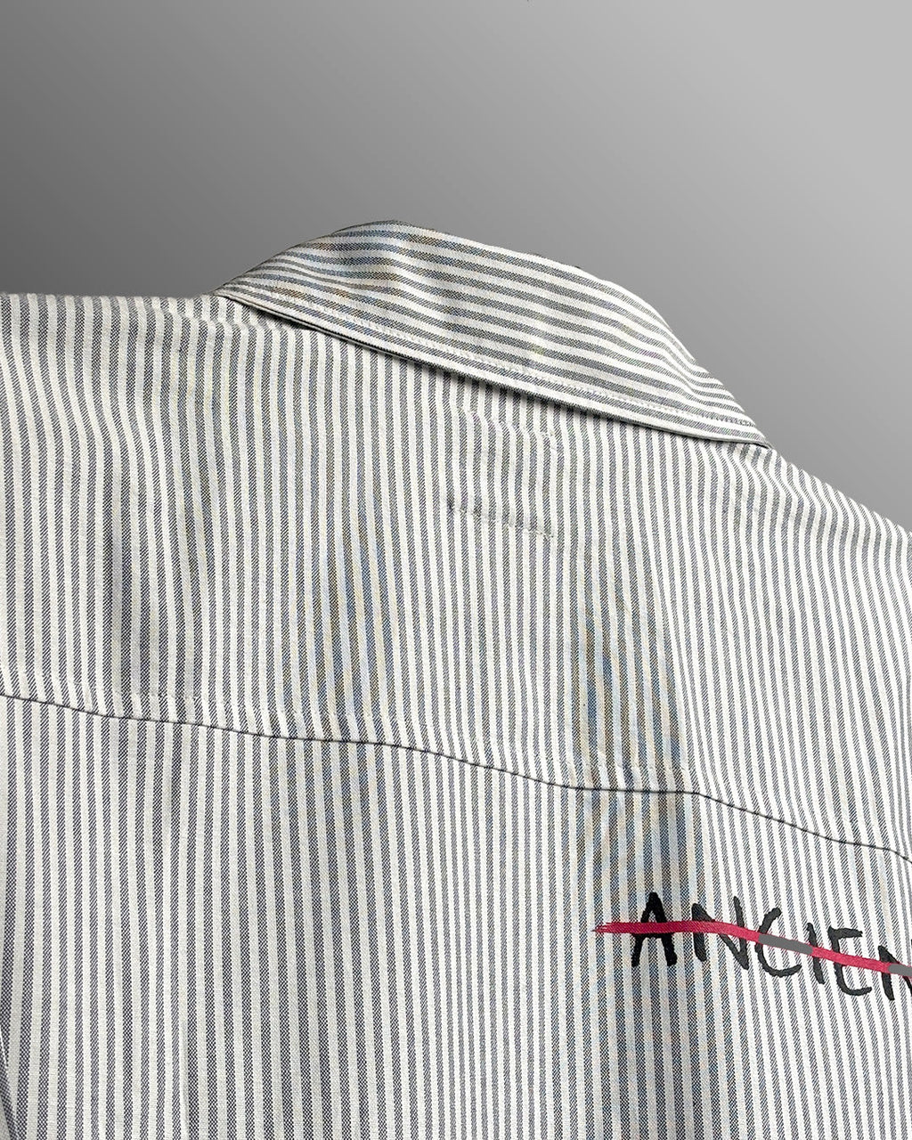 Classic Black Half Sleeves Striped Shirt