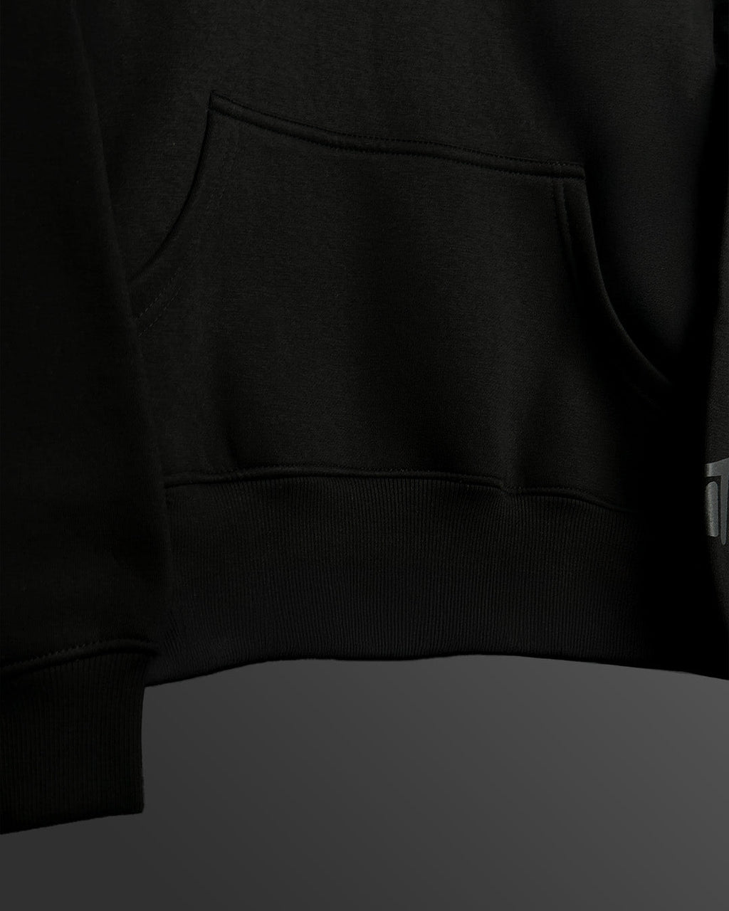 Fearless Black Boxy Fit Hoodie