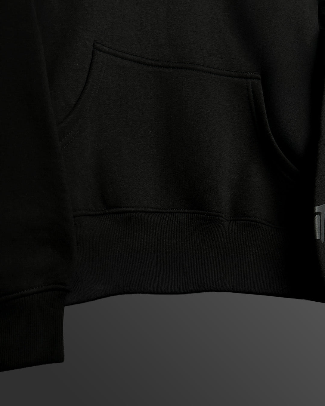 Fearless Black Boxy Fit Hoodie