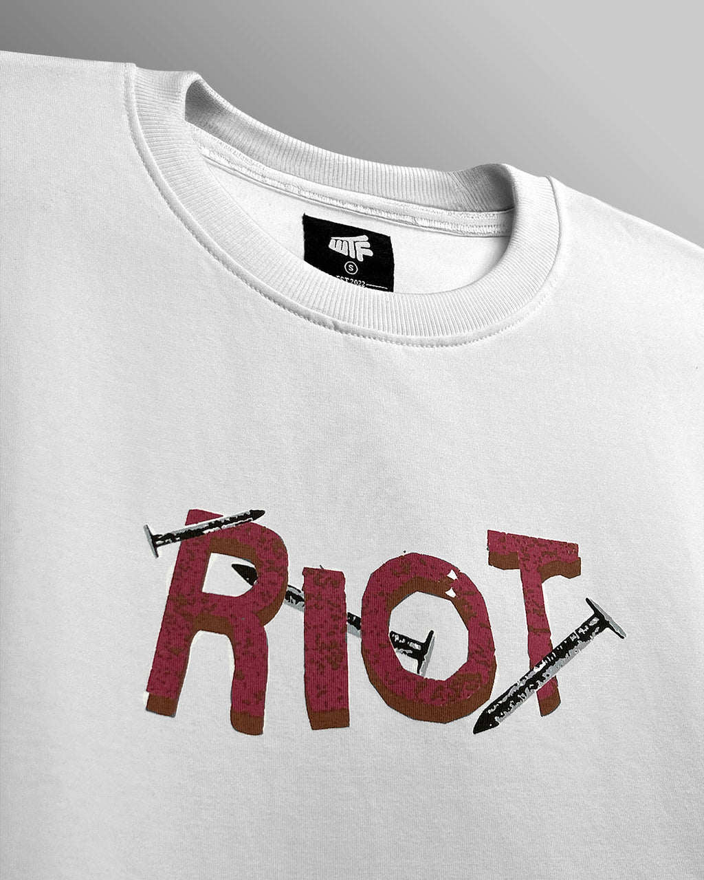Riot Off White Boxy Fit T-shirt