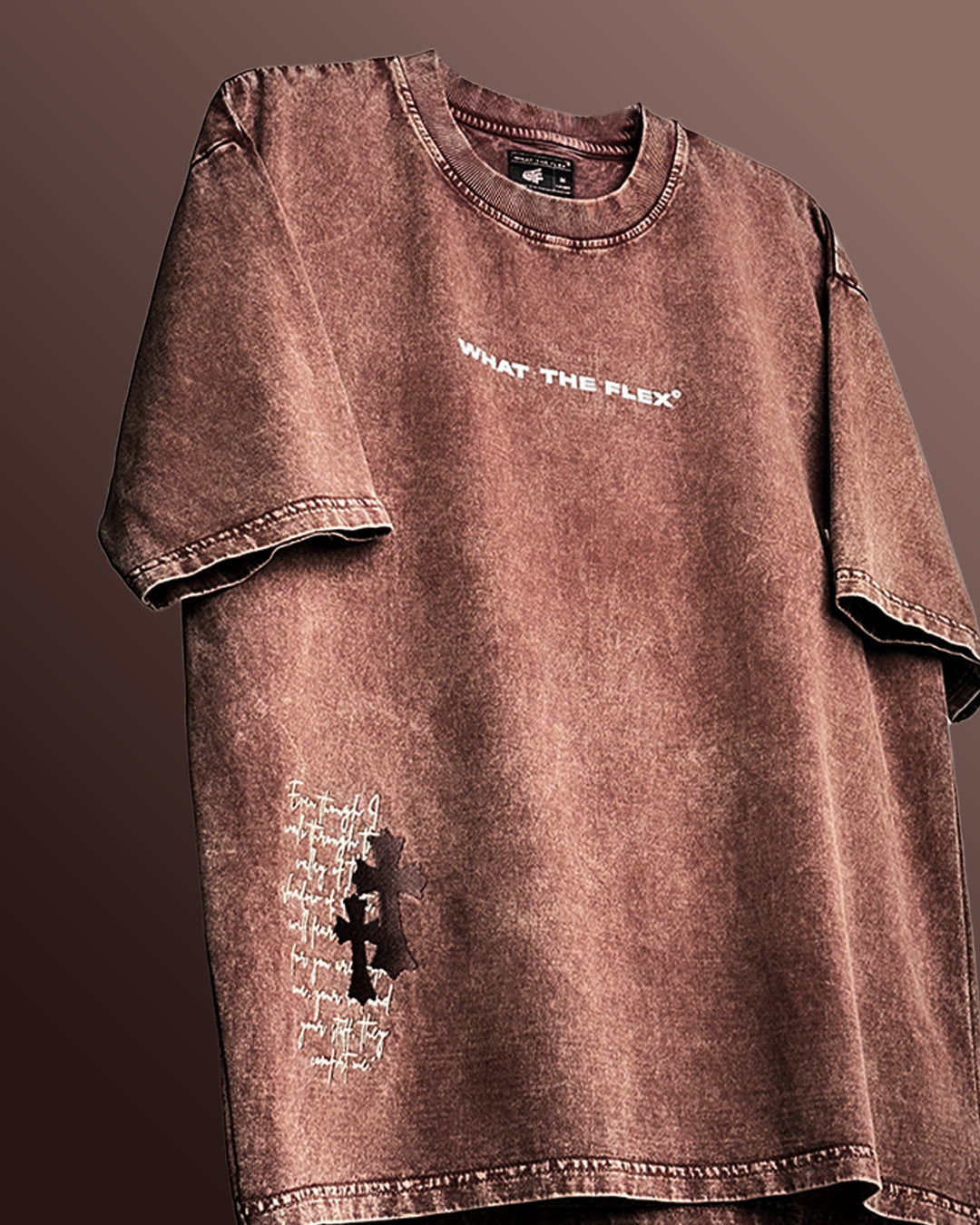 Fallen Fate Brown Acid Wash T-Shirt