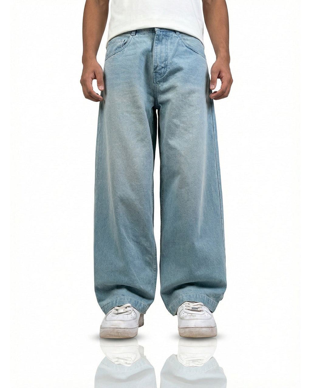Frost Blue Baggy Denim Jeans