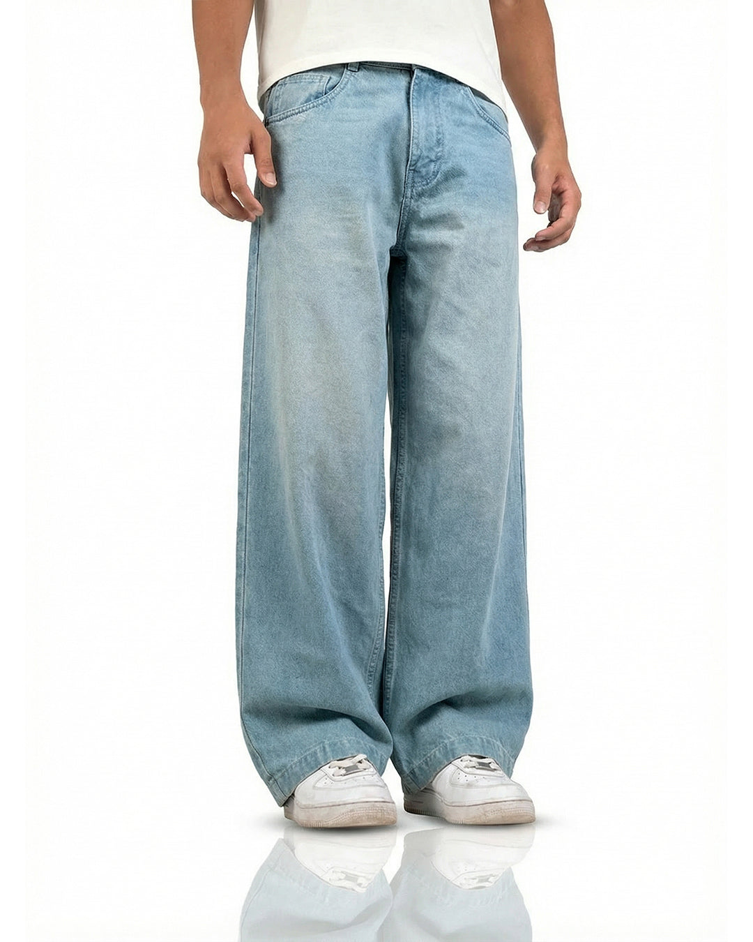 Frost Blue Baggy Denim Jeans