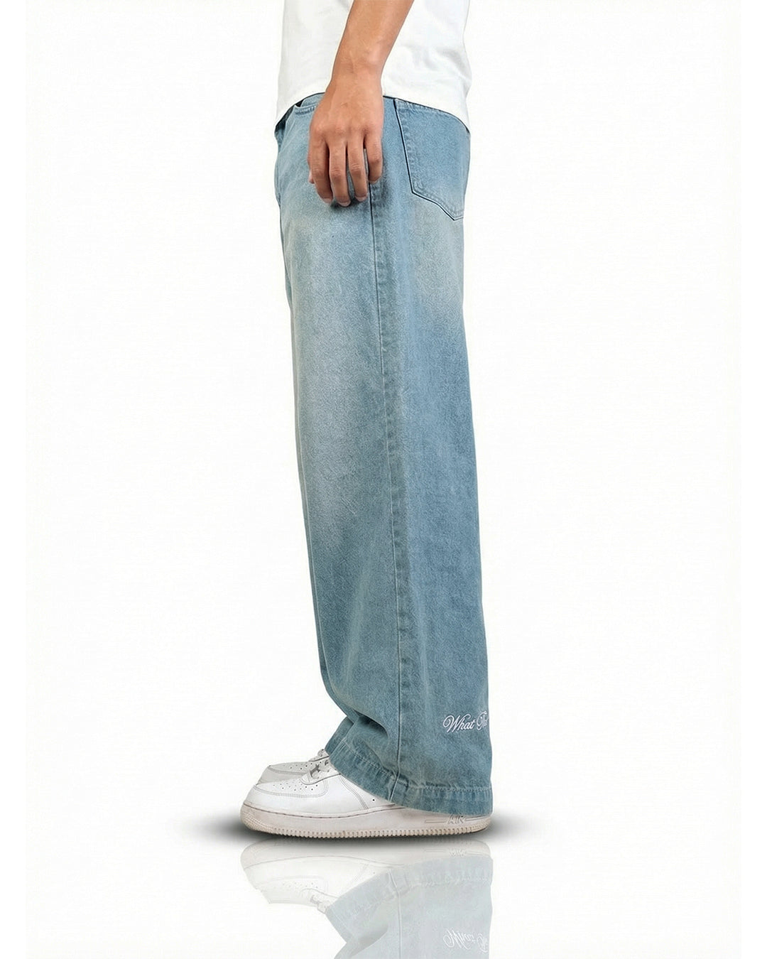Frost Blue Baggy Denim Jeans