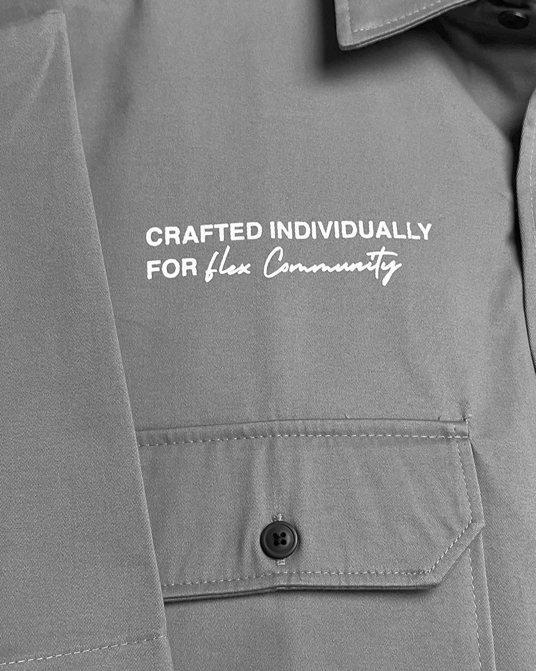 Futuristic Grey Cotton Shirt