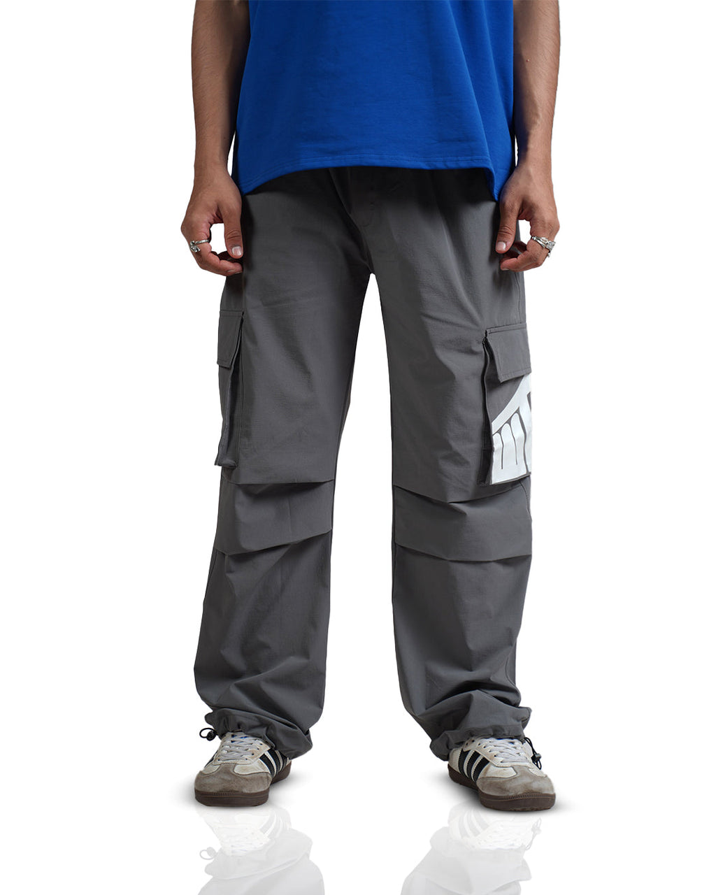 Grey Parachute Pants