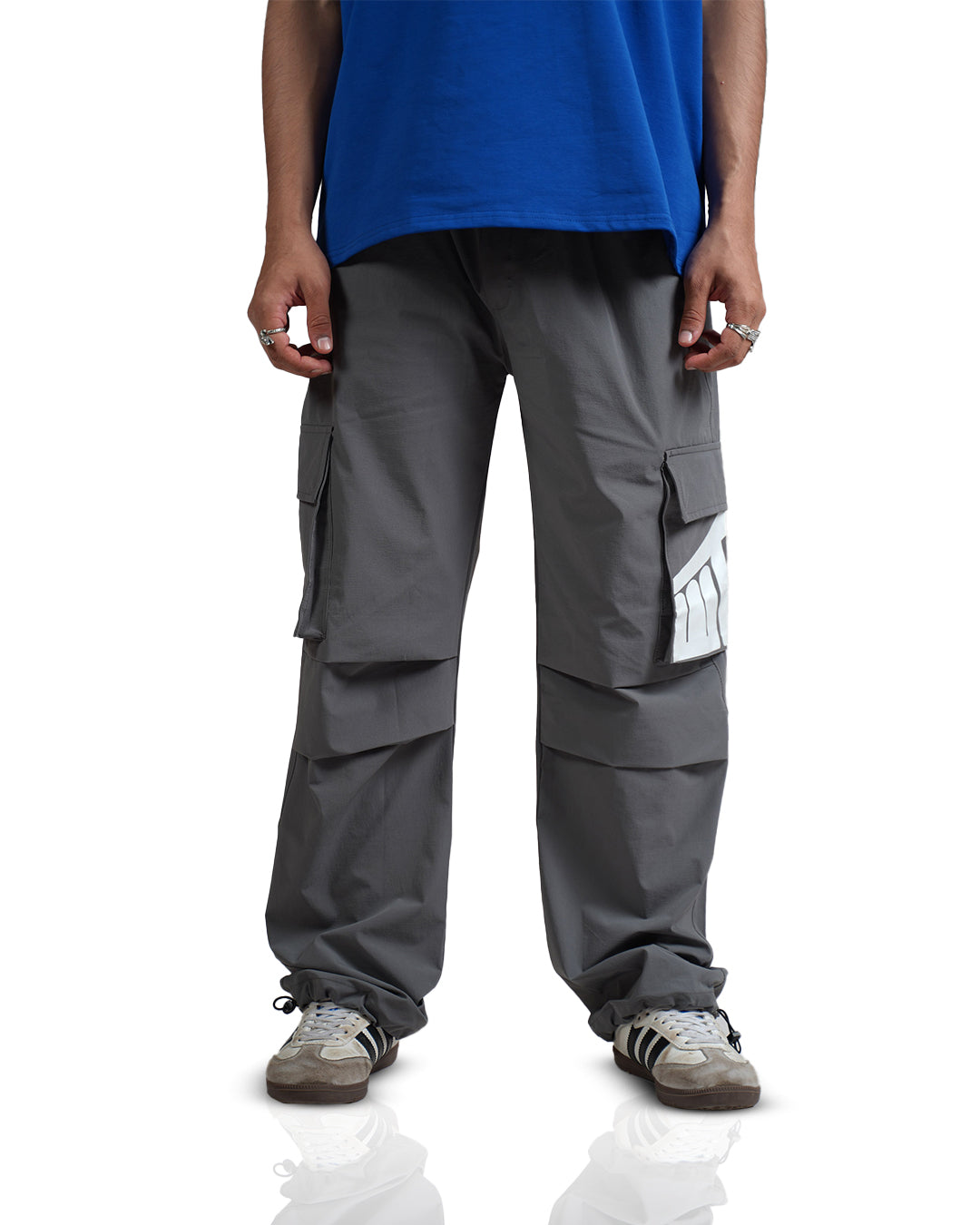 Grey Parachute Pants