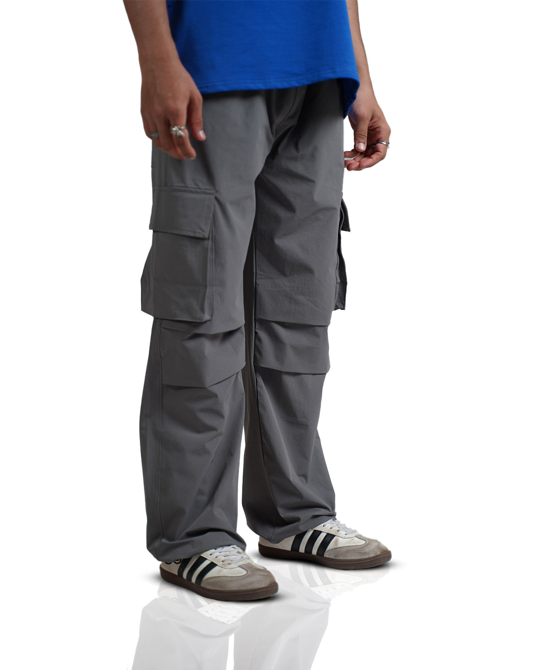 Grey Parachute Pants