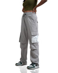 Ice Grey Parachute Pants