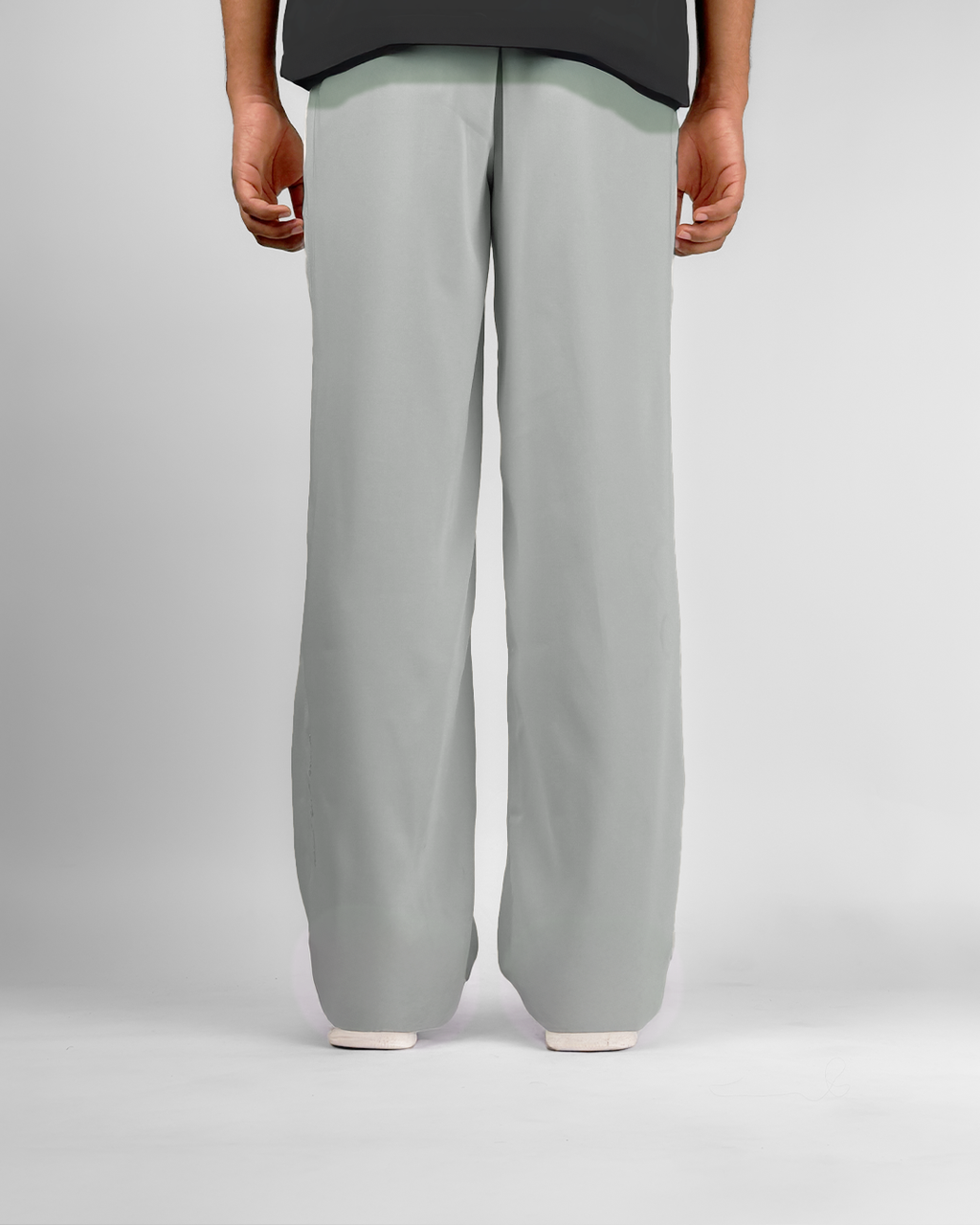 Light Grey Classic Korean Pants