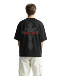 Lost Scriptures Black Embroidery T-Shirt