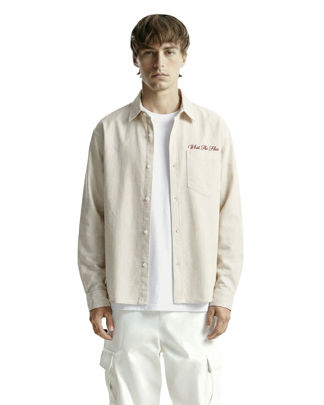 Alive Beige Striped Shirt