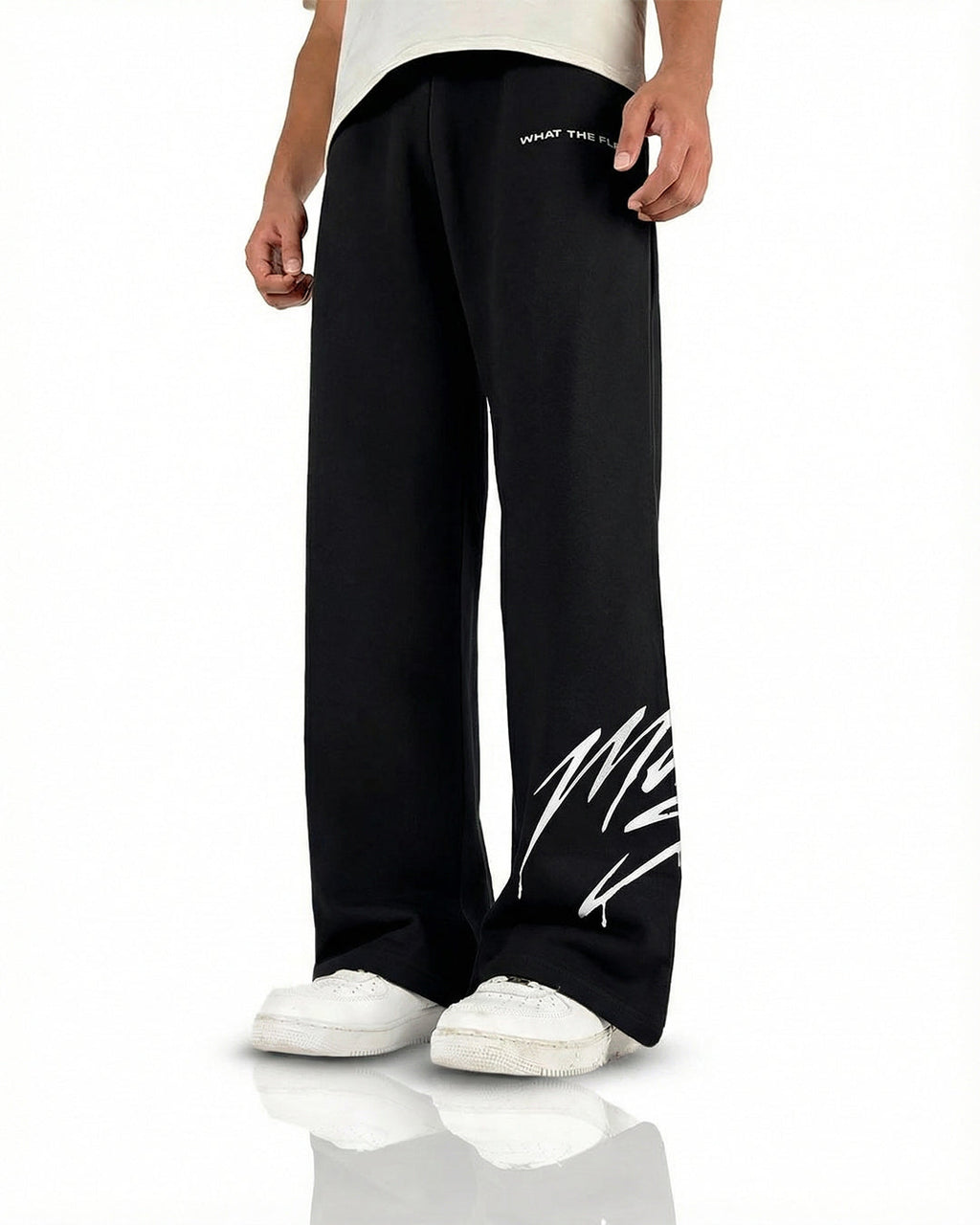 Motion Sick Black Cotton Pant