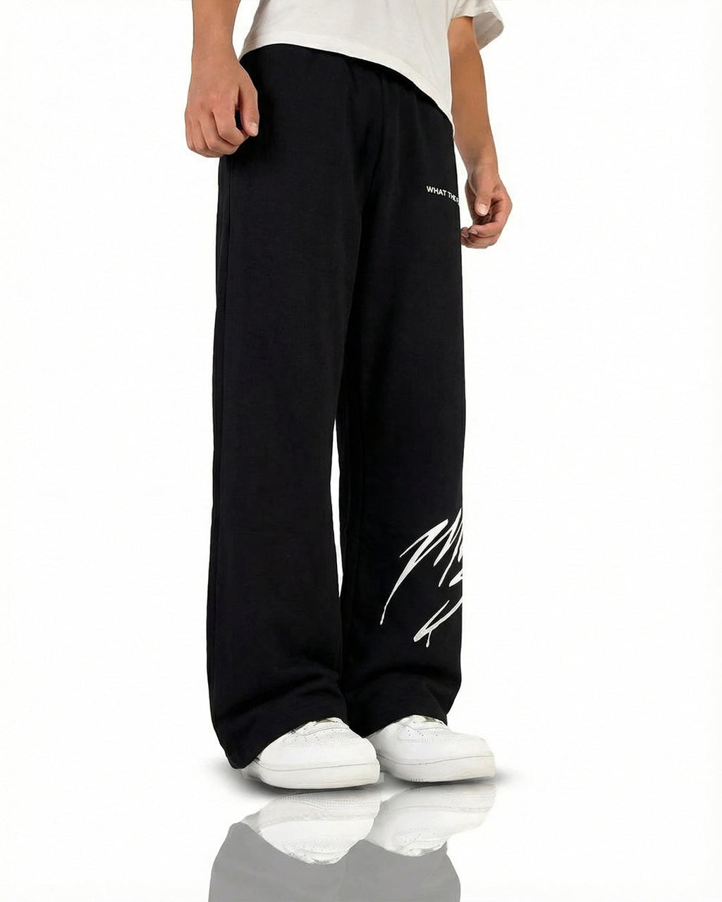 Motion Sick Black Cotton Pant
