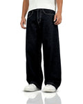 Midnight Black Baggy Denim Jeans