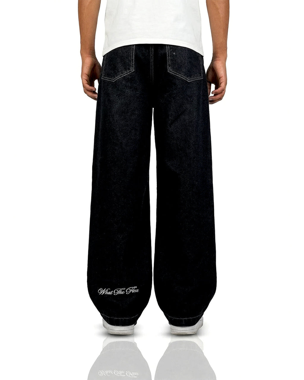 Midnight Black Baggy Denim Jeans