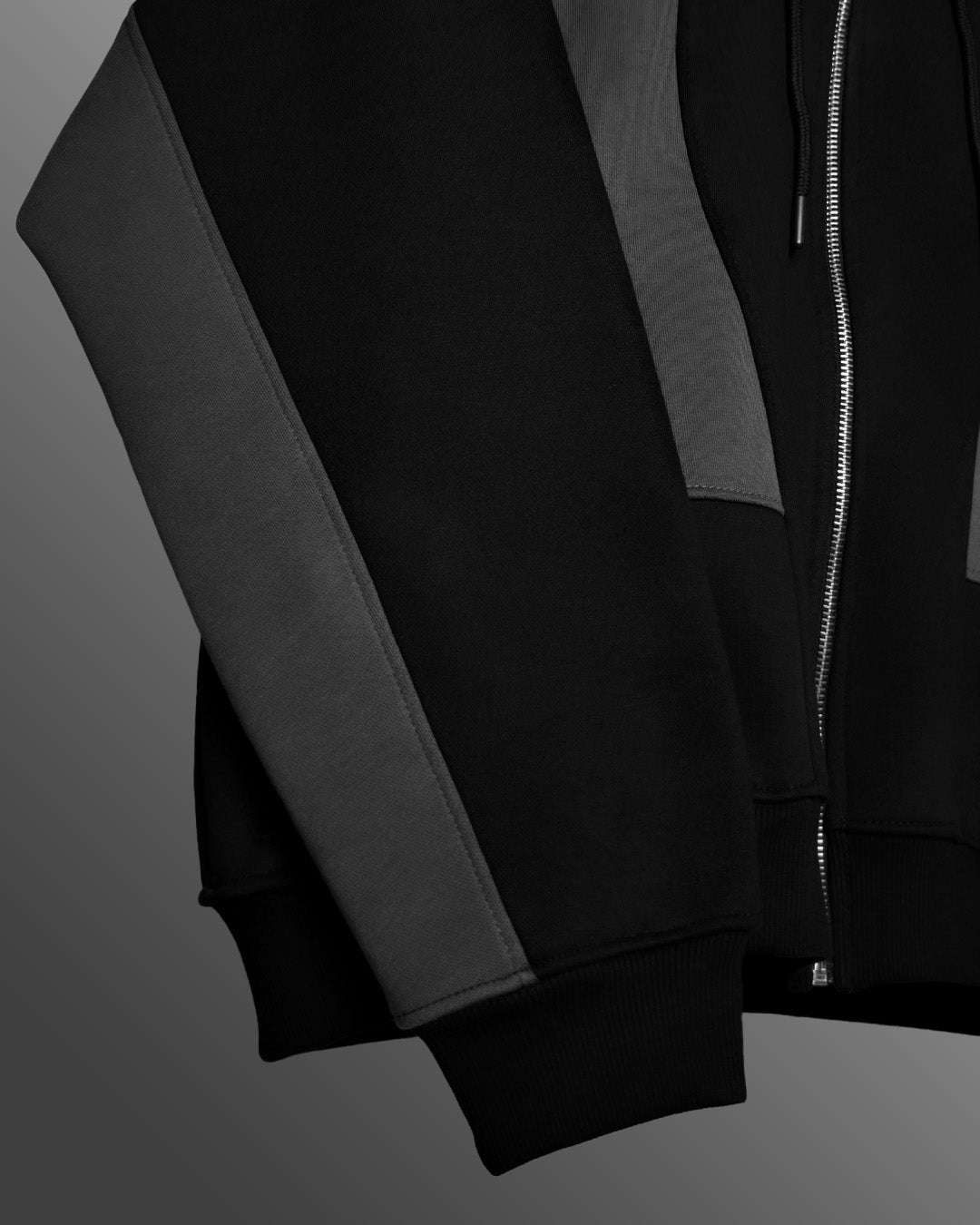 Ninja Masked Zipper Black Hoodie