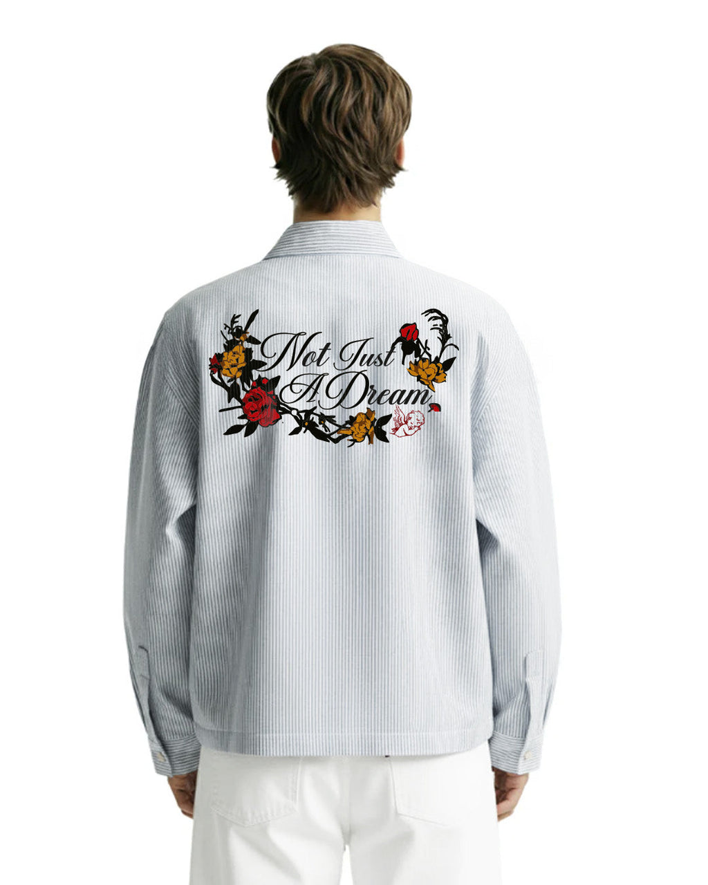 Not Just A Dream Blue Full Sleeves Striped Shirt