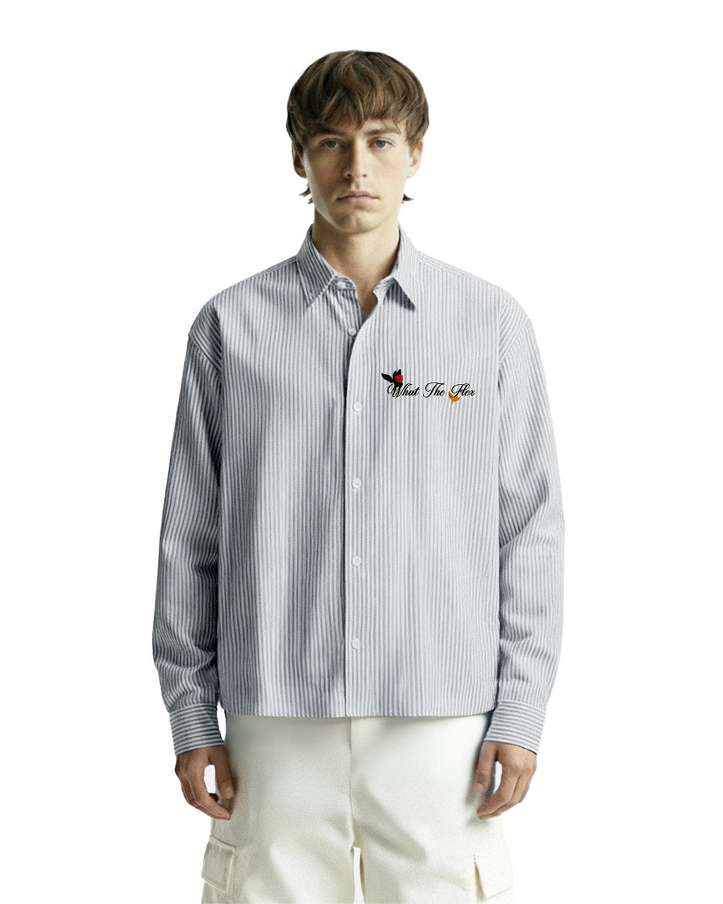 Not Just A Dream Blue Full Sleeves Striped Shirt